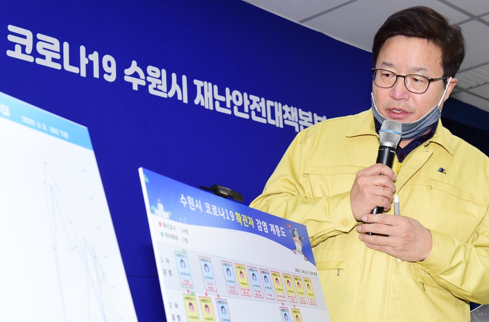 수원시 생명샘교회 지역사회 감염 확산차단 관련 언론브리핑
