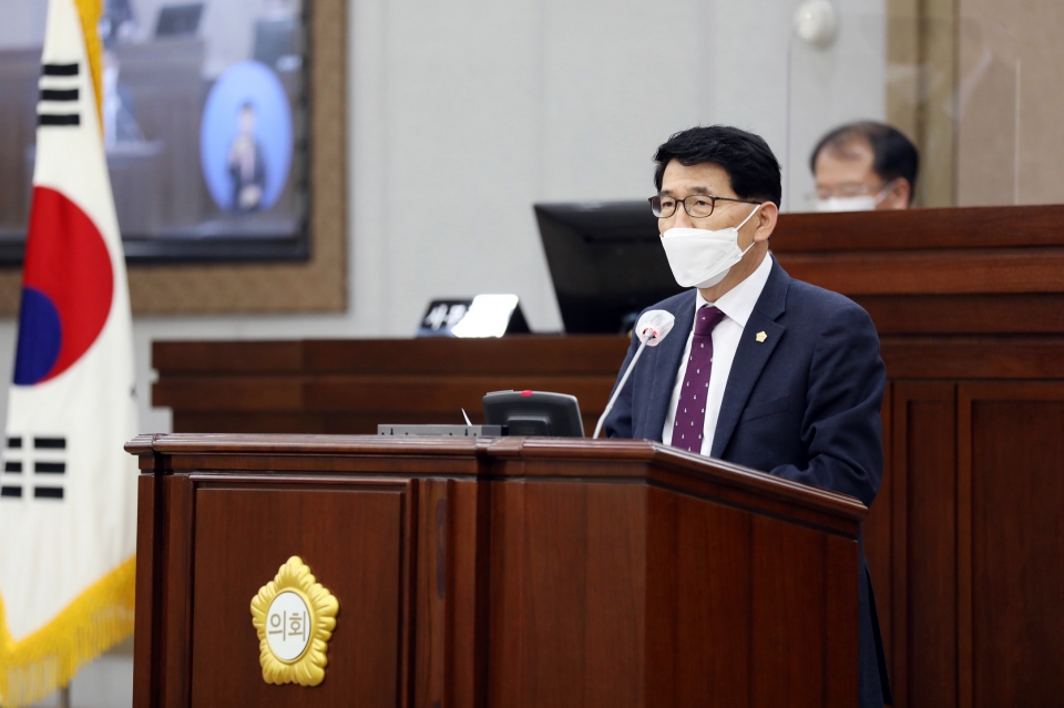 수원시의회 김기정 의원, 제355회 임시회에서 5분 자유발언